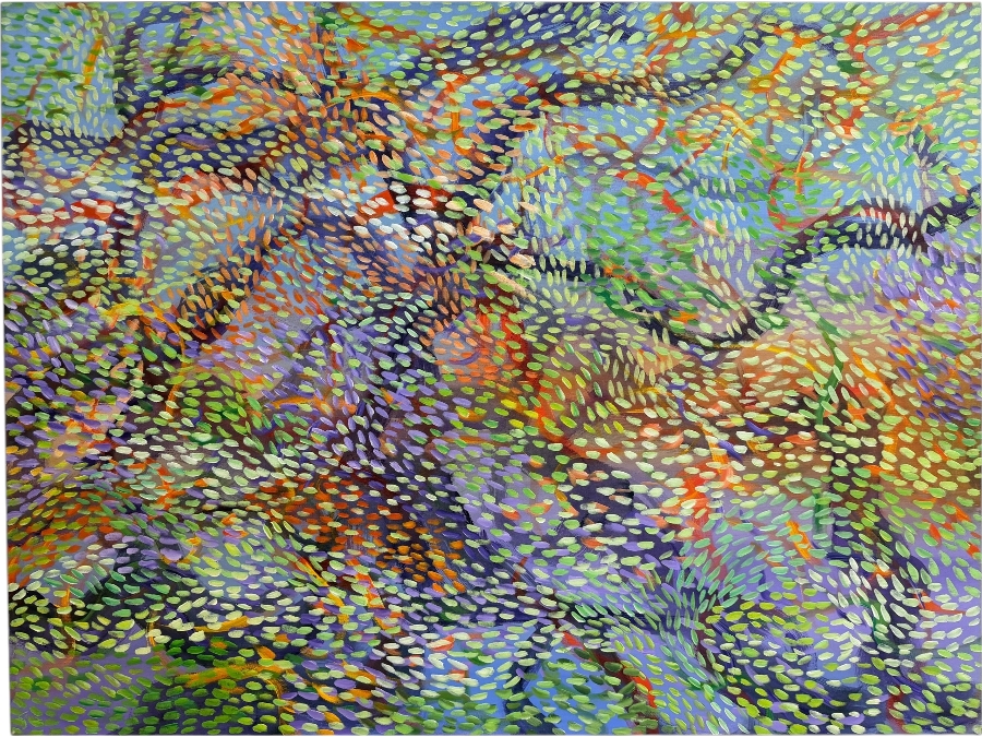 Gerrit Greve (1948-2024, Cardiff by the Sea, CA) Original Acrylic Painting On Canvas Titled 'Reef Secret' 1997 Signed Verso 48 X 36 Estimate $1,700 - $2,200 [Photo 1]