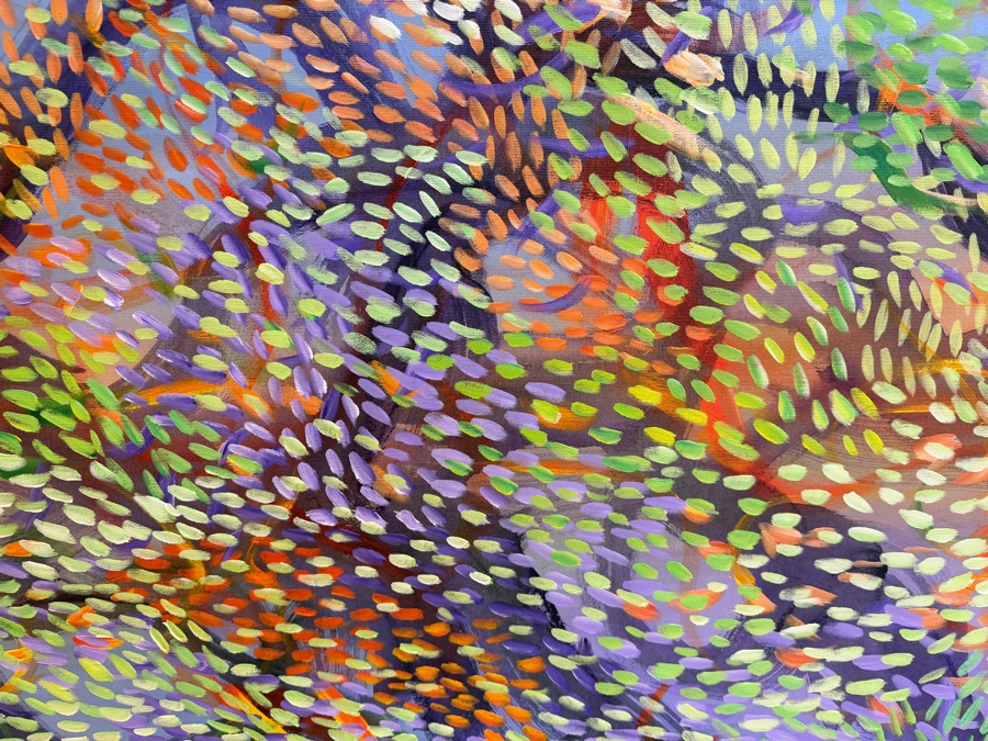 Gerrit Greve (1948-2024, Cardiff by the Sea, CA) Original Acrylic Painting On Canvas Titled 'Reef Secret' 1997 Signed Verso 48 X 36 Estimate $1,700 - $2,200 [Photo 3]