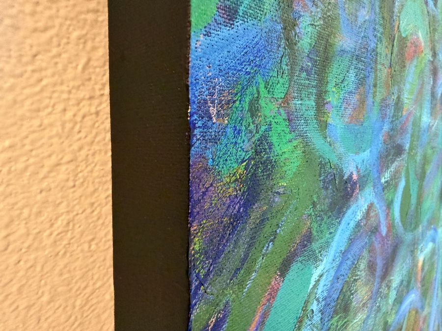 Gerrit Greve (1948-2024, Cardiff by the Sea, CA) Original Acrylic Diptych Painting On Canvas Titled 'Underwater Reeds' Signed Bottom Right And Verso 80 X 40 Estimate $3,400 - $4,400 [Photo 8]