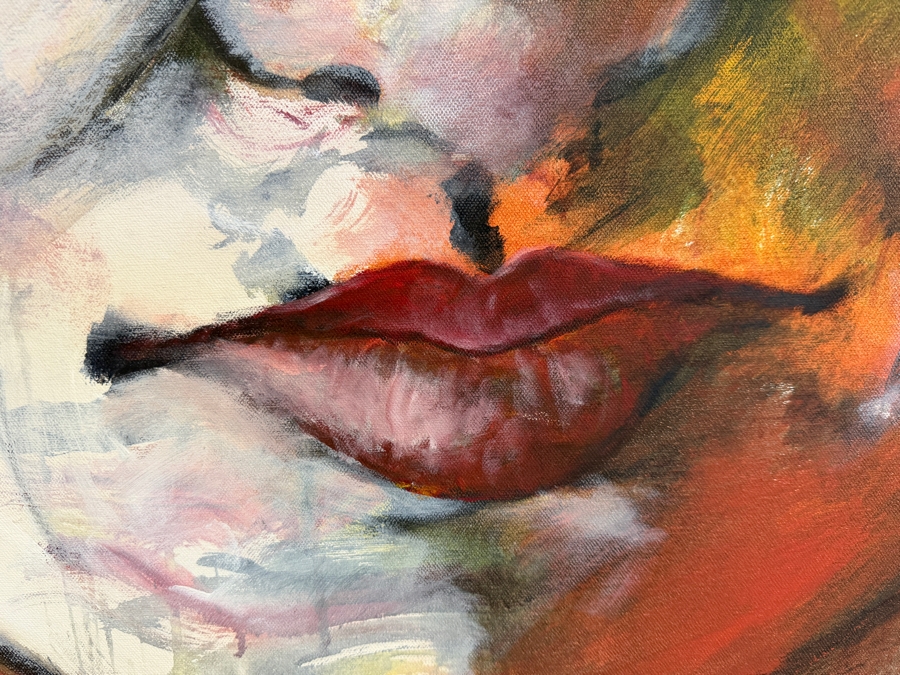 Gerrit Greve (1948-2024, Cardiff by the Sea, CA) Original Acrylic Painting On Canvas Untitled Woman 36 X 48 Estimate $1,700 - $2,200 [Photo 6]