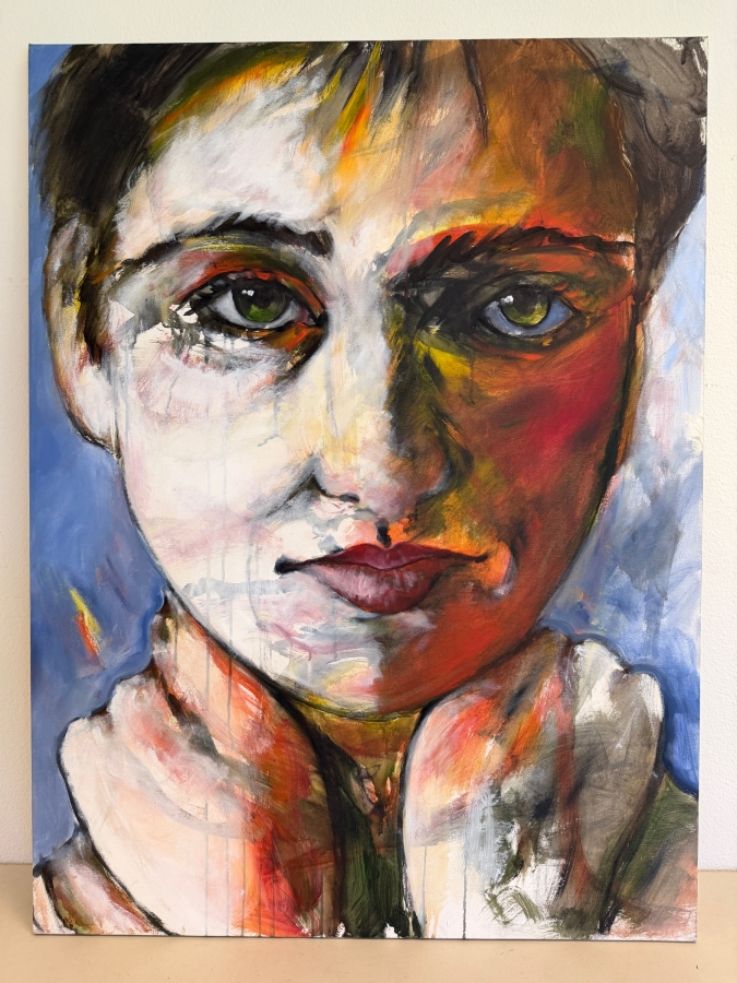Gerrit Greve (1948-2024, Cardiff by the Sea, CA) Original Acrylic Painting On Canvas Untitled Woman 36 X 48 Estimate $1,700 - $2,200 [Photo 2]