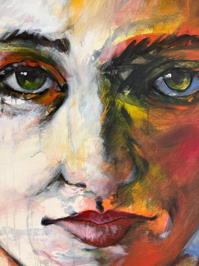 Gerrit Greve (1948-2024, Cardiff by the Sea, CA) Original Acrylic Painting On Canvas Untitled Woman 36 X 48 Estimate $1,700 - $2,200 [Photo 4]