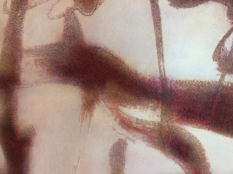 Gerrit Greve (1948-2024, Cardiff by the Sea, CA) Original Acrylic Mixed-Media Sand Painting On Canvas Titled 'Language Of Memories - 03' 2006 Signed Verso 36 X 48 Estimate $1,700 - $2,200 [Photo 3]