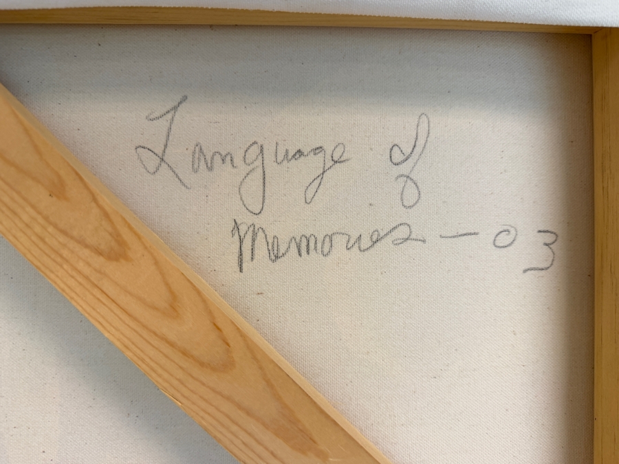 Gerrit Greve (1948-2024, Cardiff by the Sea, CA) Original Acrylic Mixed-Media Sand Painting On Canvas Titled 'Language Of Memories - 03' 2006 Signed Verso 36 X 48 Estimate $1,700 - $2,200 [Photo 8]