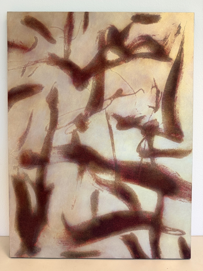 Gerrit Greve (1948-2024, Cardiff by the Sea, CA) Original Acrylic Mixed-Media Sand Painting On Canvas Titled 'Language Of Memories - 03' 2006 Signed Verso 36 X 48 Estimate $1,700 - $2,200 [Photo 2]