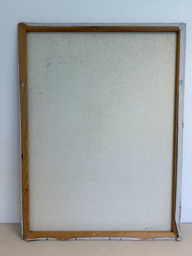 Gerrit Greve (1948-2024, Cardiff by the Sea, CA) Original Acrylic Drip Painting On Canvas Titled ' White Horse #7' Signed Lower Left 36 X 48 Estimate $1,700 - $2,200 [Photo 9]