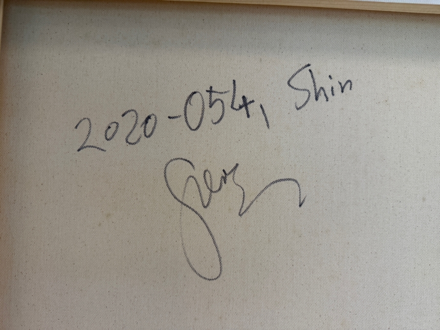 Gerrit Greve (1948-2024, Cardiff by the Sea, CA) Original Acrylic Painting On Canvas Titled 'Shin' 2020 Signed Verso 36 X 48 Estimate $1,700 - $2,200 [Photo 3]