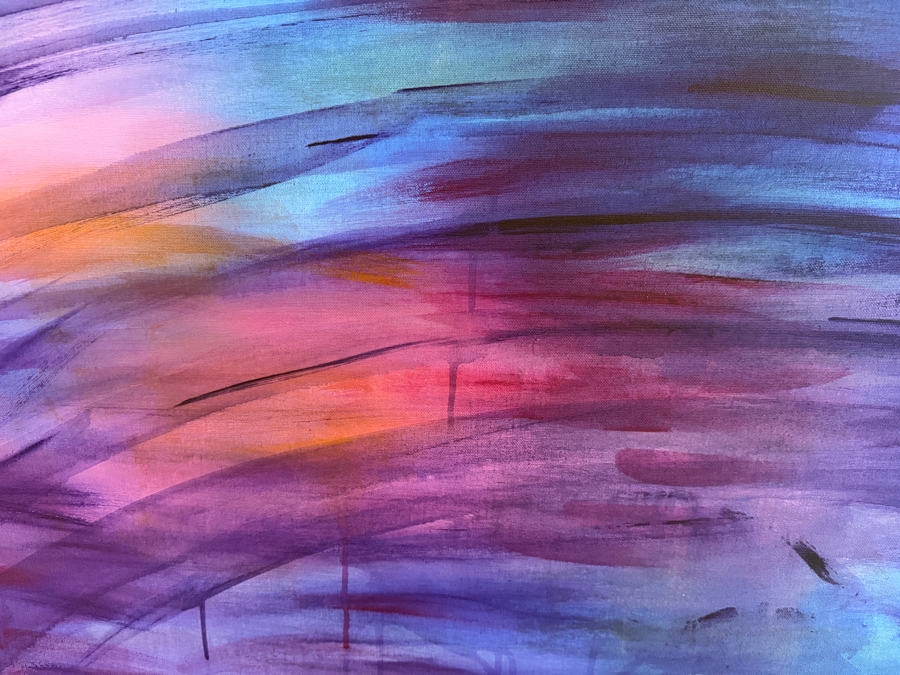 Gerrit Greve (1948-2024, Cardiff by the Sea, CA) Original Acrylic Painting On Canvas Untitled With COA 72 X 36 Estimate $3,400 - $4,400 [Photo 5]