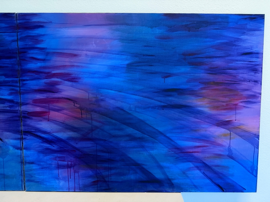 Gerrit Greve (1948-2024, Cardiff by the Sea, CA) Original Acrylic Painting On Canvas Untitled With COA 72 X 36 Estimate $3,400 - $4,400 [Photo 4]