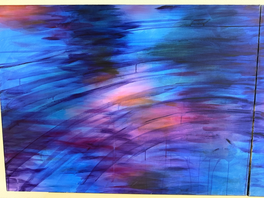 Gerrit Greve (1948-2024, Cardiff by the Sea, CA) Original Acrylic Painting On Canvas Untitled With COA 72 X 36 Estimate $3,400 - $4,400 [Photo 3]