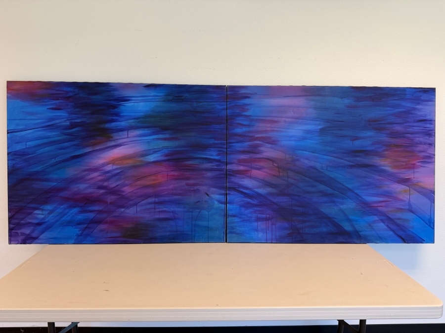 Gerrit Greve (1948-2024, Cardiff by the Sea, CA) Original Acrylic Painting On Canvas Untitled With COA 72 X 36 Estimate $3,400 - $4,400 [Photo 2]