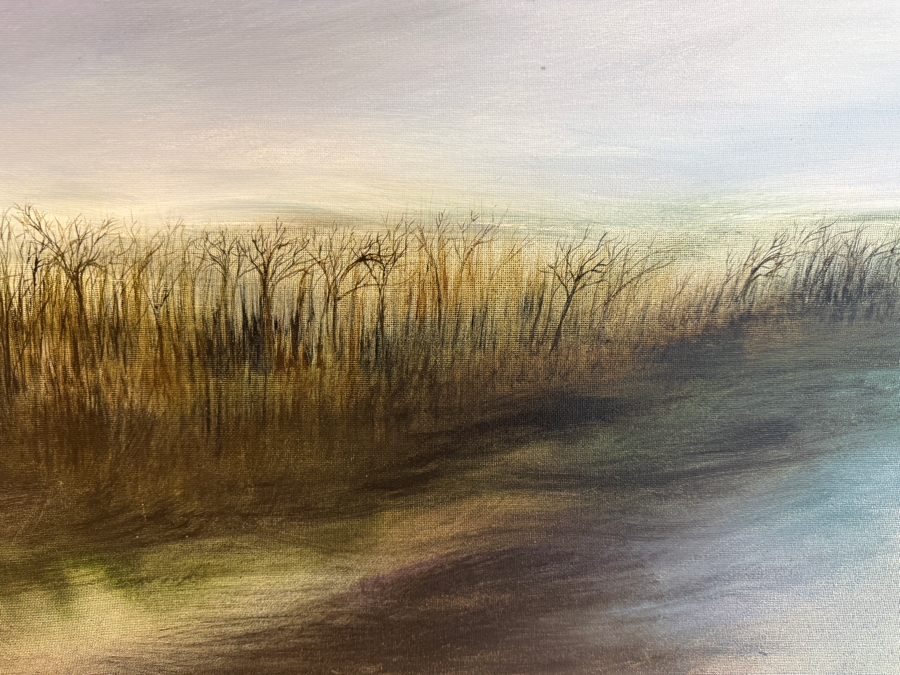 Gerrit Greve (1948-2024, Cardiff by the Sea, CA) Original Acrylic Painting On Canvas Titled 'Mindscape 16-6' 2004 Signed Verso 48 X 36 Estimate $1,700 - $2,200 [Photo 4]