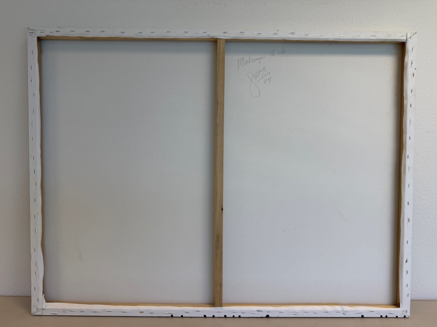 Gerrit Greve (1948-2024, Cardiff by the Sea, CA) Original Acrylic Painting On Canvas Titled 'Mindscape 16-6' 2004 Signed Verso 48 X 36 Estimate $1,700 - $2,200 [Photo 7]
