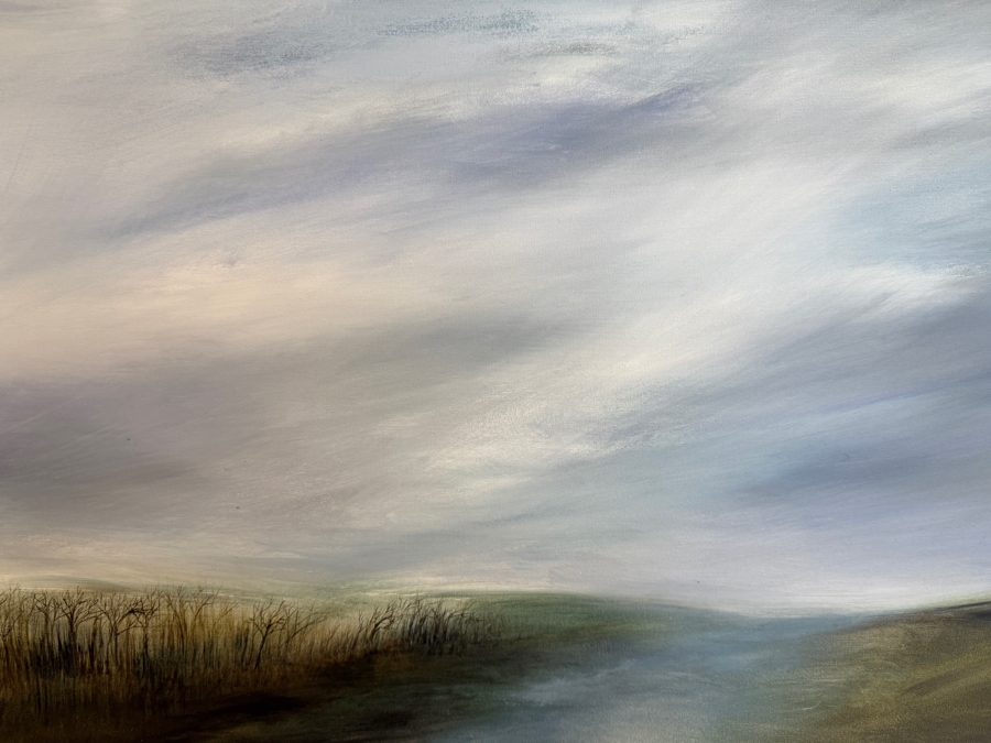Gerrit Greve (1948-2024, Cardiff by the Sea, CA) Original Acrylic Painting On Canvas Titled 'Mindscape 16-6' 2004 Signed Verso 48 X 36 Estimate $1,700 - $2,200 [Photo 5]