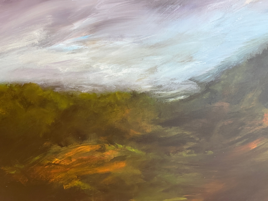 Gerrit Greve (1948-2024, Cardiff by the Sea, CA) Original Acrylic Painting On Canvas Titled 'Mindscape 017' 2004 Signed Verso 48 X 36 Estimate $1,700 - $2,200 [Photo 3]