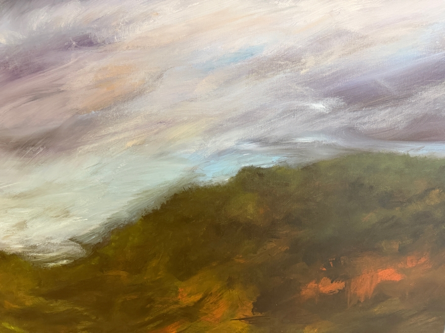 Gerrit Greve (1948-2024, Cardiff by the Sea, CA) Original Acrylic Painting On Canvas Titled 'Mindscape 017' 2004 Signed Verso 48 X 36 Estimate $1,700 - $2,200 [Photo 5]