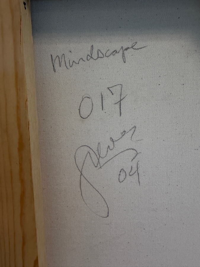 Gerrit Greve (1948-2024, Cardiff by the Sea, CA) Original Acrylic Painting On Canvas Titled 'Mindscape 017' 2004 Signed Verso 48 X 36 Estimate $1,700 - $2,200 [Photo 9]