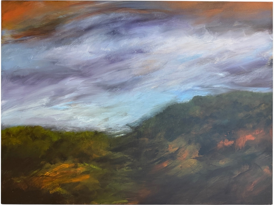 Gerrit Greve (1948-2024, Cardiff by the Sea, CA) Original Acrylic Painting On Canvas Titled 'Mindscape 017' 2004 Signed Verso 48 X 36 Estimate $1,700 - $2,200