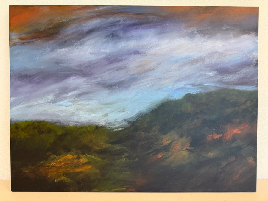 Gerrit Greve (1948-2024, Cardiff by the Sea, CA) Original Acrylic Painting On Canvas Titled 'Mindscape 017' 2004 Signed Verso 48 X 36 Estimate $1,700 - $2,200 [Photo 2]