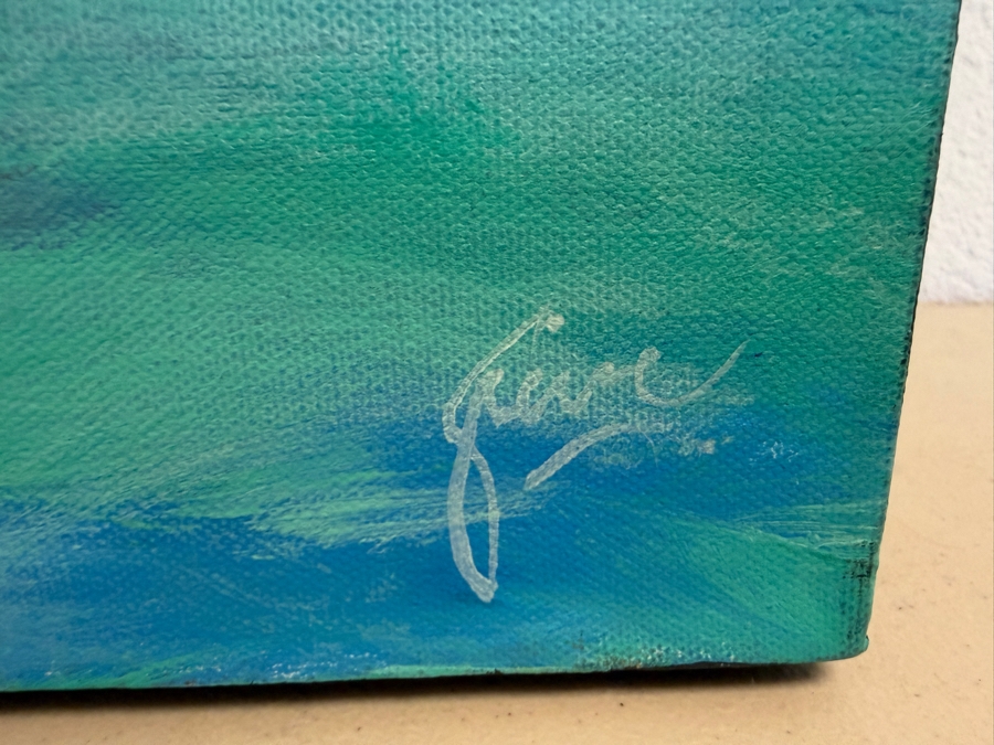 Gerrit Greve (1948-2024, Cardiff by the Sea, CA) Original Acrylic Painting On Canvas Titled 'Mexico Waters' 2019 Signed Bottom Right And Verso 48 X 36 Estimate $1,700 - $2,200 [Photo 5]