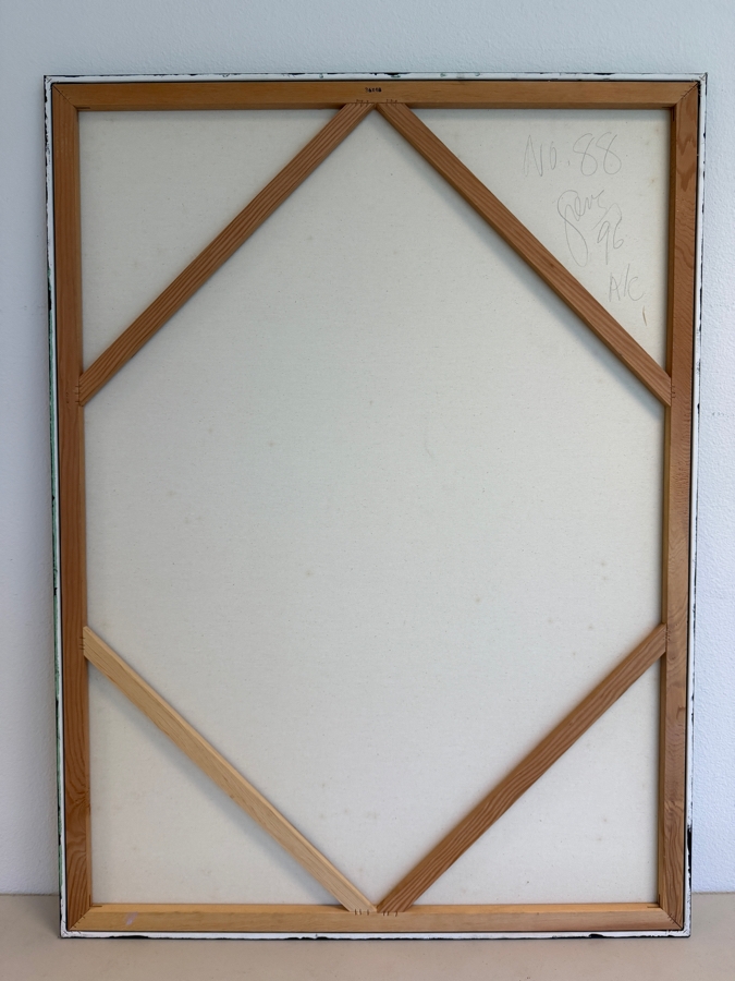 Gerrit Greve (1948-2024, Cardiff by the Sea, CA) Original Acrylic Painting On Canvas Titled 'No. 88' 1996 Signed Verso 36 X 48 Estimate $1,700 - $2,200 [Photo 7]