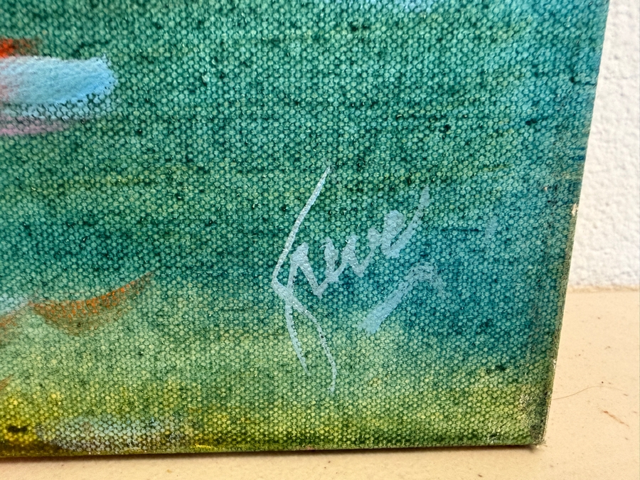 Gerrit Greve (1948-2024, Cardiff by the Sea, CA) Original Acrylic Painting On Canvas Untitled Ripples 2021 Signed Bottom Right 48 X 36 Estimate $1,700 - $2,200 [Photo 6]