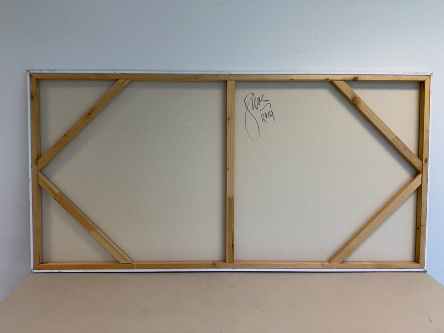Gerrit Greve (1948-2024, Cardiff by the Sea, CA) Original Acrylic Diptych Painting On Canvas Untitled 2014 Signed Verso 72' X 36' Estimate $2,600 - $3,200 [Photo 6]