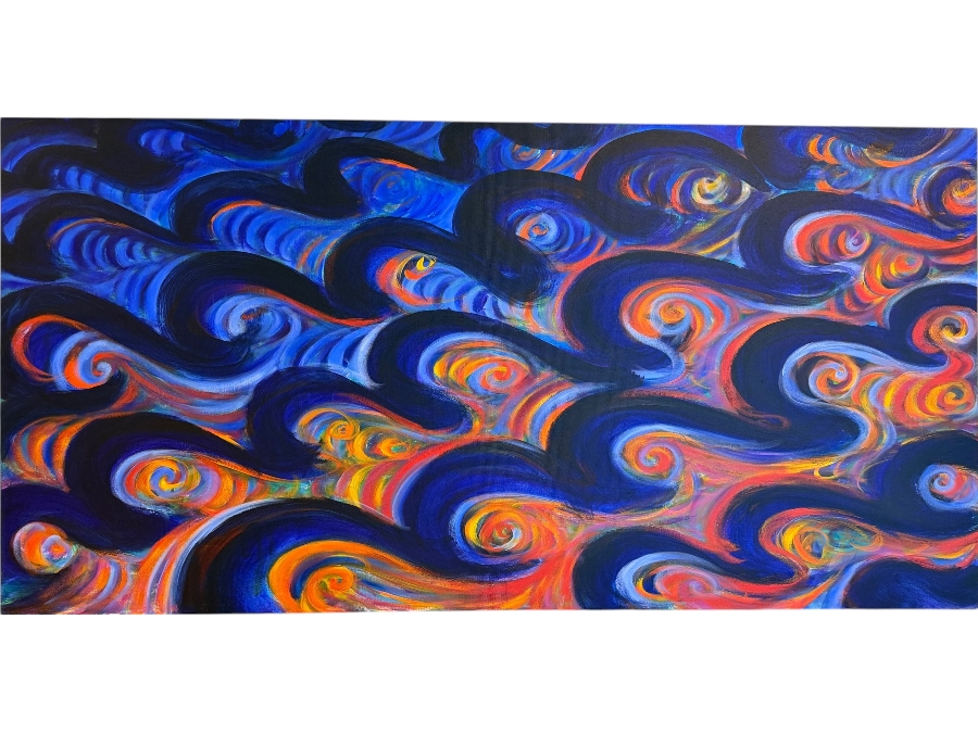 Gerrit Greve (1948-2024, Cardiff by the Sea, CA) Original Acrylic Diptych Painting On Canvas Untitled 2014 Signed Verso 72' X 36' Estimate $2,600 - $3,200