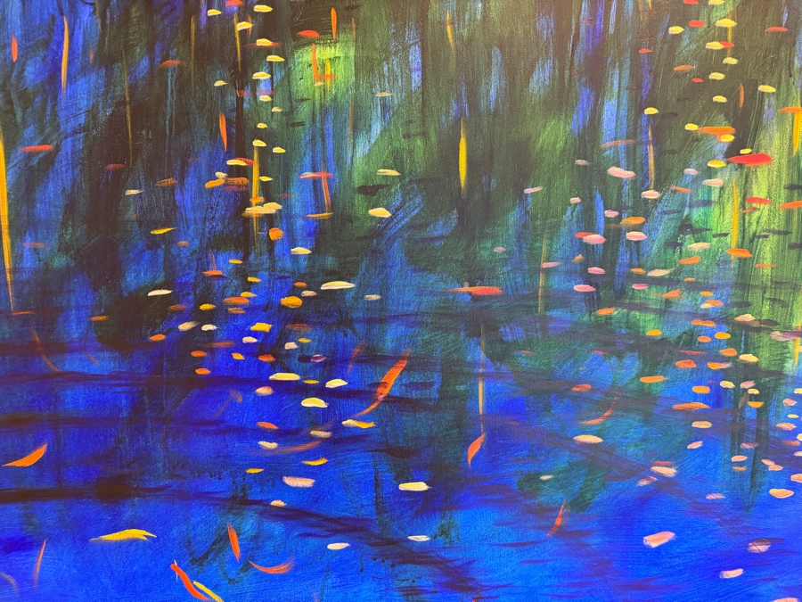 Gerrit Greve (1948-2024, Cardiff by the Sea, CA) Original Acrylic Painting On Canvas Untitled Ripples 2018 Signed Verso 72' X 36' Estimate $2,600 - $3,200 [Photo 4]