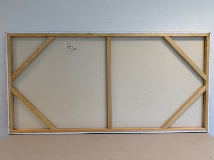 Gerrit Greve (1948-2024, Cardiff by the Sea, CA) Original Acrylic Painting On Canvas Untitled Ripples 2018 Signed Verso 72' X 36' Estimate $2,600 - $3,200 [Photo 6]