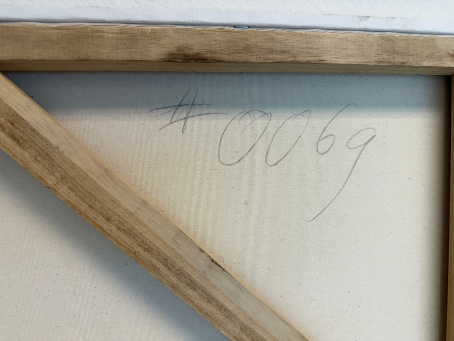 Gerrit Greve (1948-2024, Cardiff by the Sea, CA) Original Acrylic Painting On Canvas Titled '#0069' 2006 Signed Bottom Right 60 X 36 Estimate $2,200 - $2,700 [Photo 8]