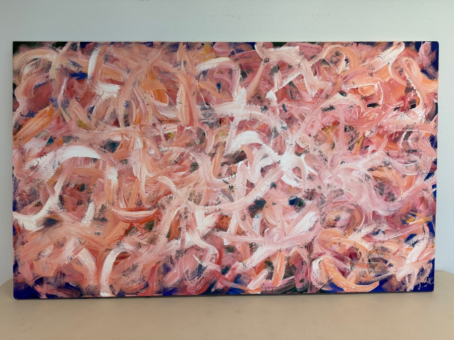Gerrit Greve (1948-2024, Cardiff by the Sea, CA) Original Acrylic Painting On Canvas Titled '#0069' 2006 Signed Bottom Right 60 X 36 Estimate $2,200 - $2,700 [Photo 2]