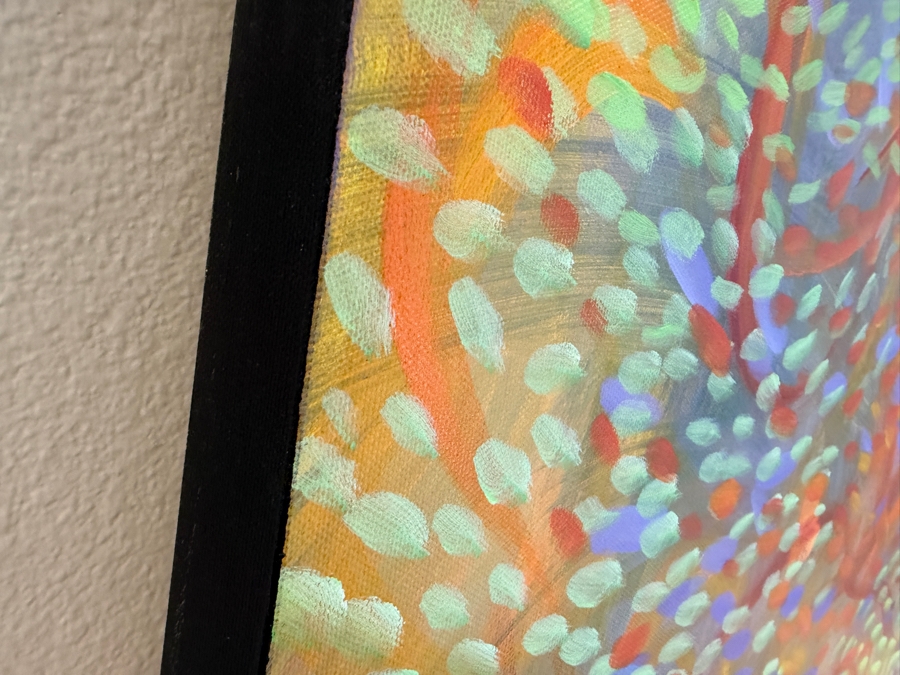 Gerrit Greve (1948-2024, Cardiff by the Sea, CA) Original Acrylic Painting On Canvas Titled 'Underwater Easter' 2005 Signed Verso 60 X 36 Estimate $2,200 - $2,700 [Photo 5]