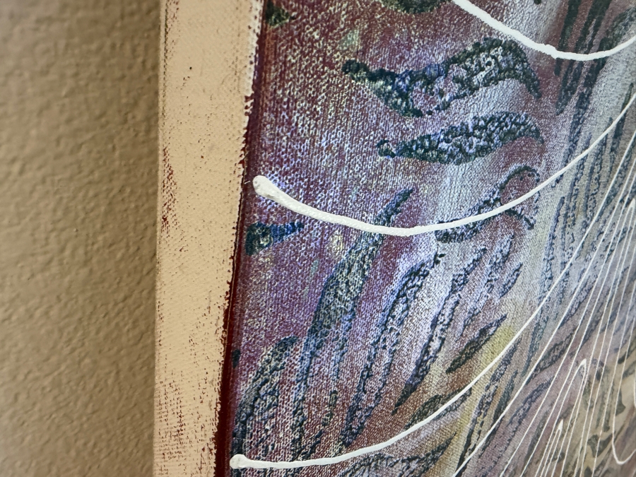 Gerrit Greve (1948-2024, Cardiff by the Sea, CA) Original Acrylic Mixed-Media Sand Painting On Canvas Untitled 2012 Signed Verso 60 X 36 Estimate $2,200 - $2,700 [Photo 6]