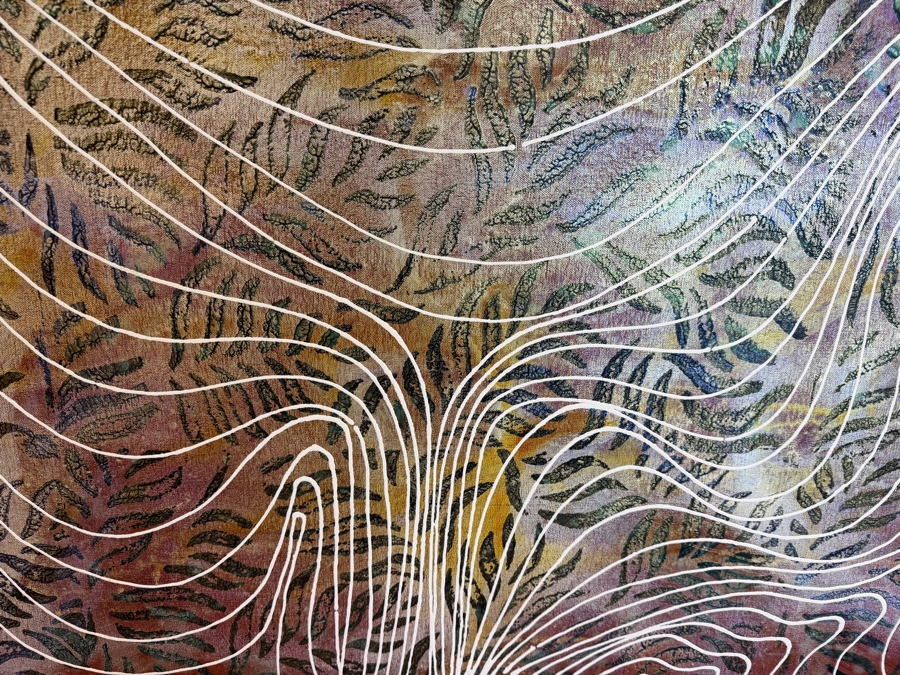 Gerrit Greve (1948-2024, Cardiff by the Sea, CA) Original Acrylic Mixed-Media Sand Painting On Canvas Untitled 2012 Signed Verso 60 X 36 Estimate $2,200 - $2,700 [Photo 3]