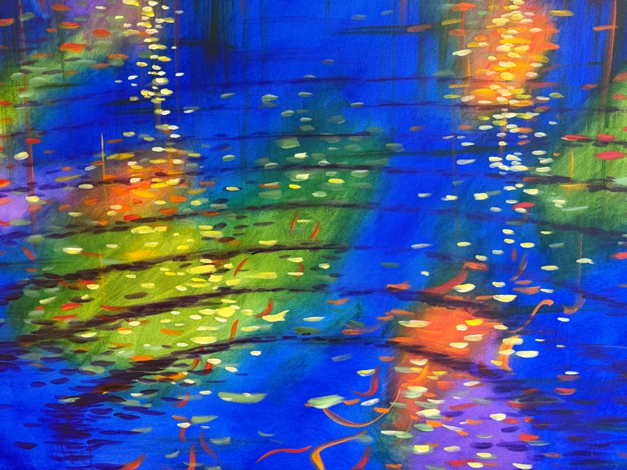 Gerrit Greve (1948-2024, Cardiff by the Sea, CA) Original Acrylic Mixed-Media Sand Painting On Canvas Untitled 2018 Signed Verso 60 X 36 Estimate $2,200 - $2,700 [Photo 3]