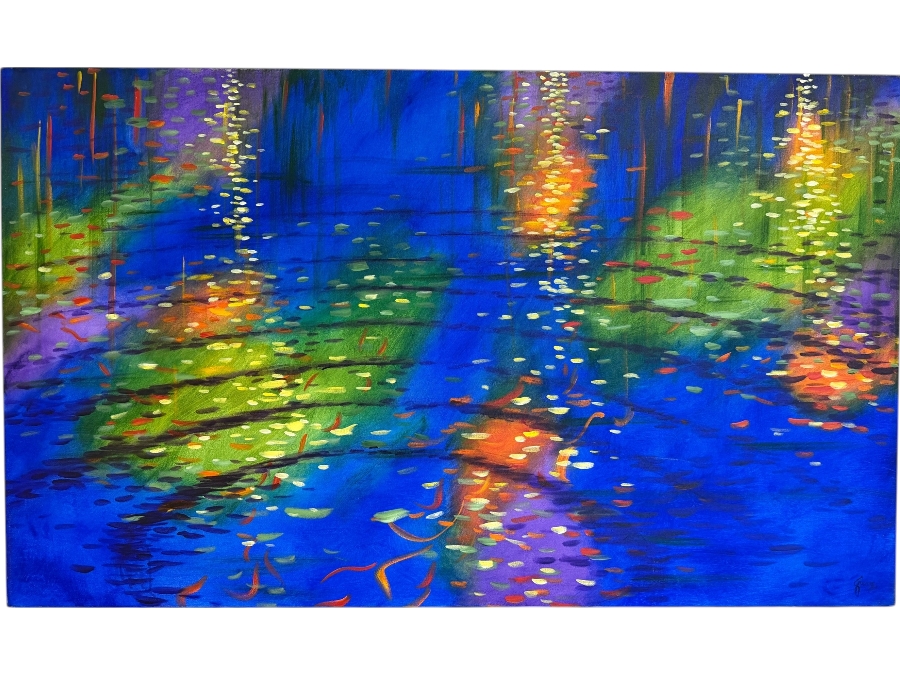 Gerrit Greve (1948-2024, Cardiff by the Sea, CA) Original Acrylic Mixed-Media Sand Painting On Canvas Untitled 2018 Signed Verso 60 X 36 Estimate $2,200 - $2,700 [Photo 1]