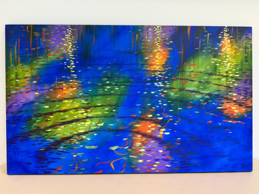 Gerrit Greve (1948-2024, Cardiff by the Sea, CA) Original Acrylic Mixed-Media Sand Painting On Canvas Untitled 2018 Signed Verso 60 X 36 Estimate $2,200 - $2,700 [Photo 2]