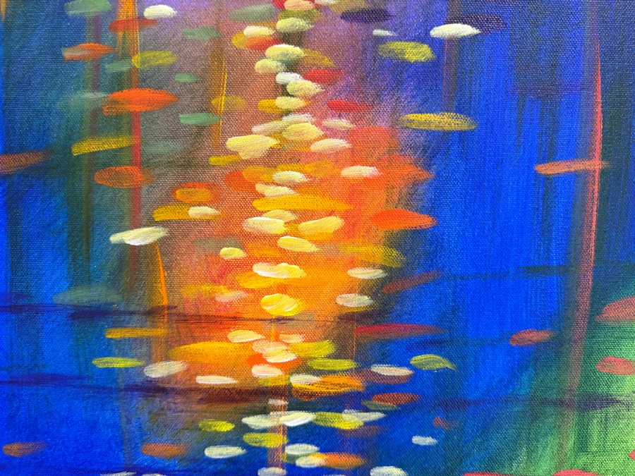 Gerrit Greve (1948-2024, Cardiff by the Sea, CA) Original Acrylic Mixed-Media Sand Painting On Canvas Untitled 2018 Signed Verso 60 X 36 Estimate $2,200 - $2,700 [Photo 5]