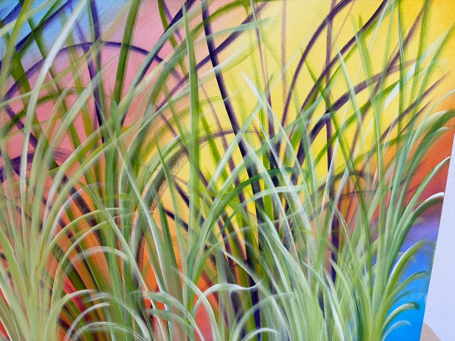 Gerrit Greve (1948-2024, Cardiff by the Sea, CA) Original Acrylic Mixed-Media Sand Painting On Canvas Untitled 2019 Signed Bottom Right And Verso 60 X 36 Estimate $2,200 - $2,700 [Photo 4]
