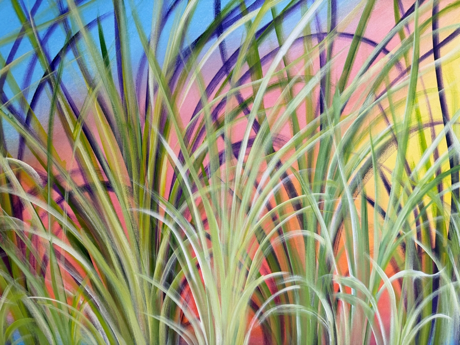 Gerrit Greve (1948-2024, Cardiff by the Sea, CA) Original Acrylic Mixed-Media Sand Painting On Canvas Untitled 2019 Signed Bottom Right And Verso 60 X 36 Estimate $2,200 - $2,700 [Photo 3]