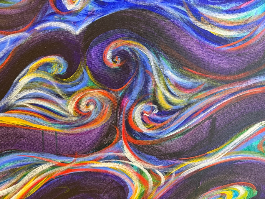 Gerrit Greve (1948-2024, Cardiff by the Sea, CA) Original Acrylic Mixed-Media Sand Painting On Canvas Untitled 2016 Signed Verso 60 X 36 Estimate $2,200 - $2,700 [Photo 3]