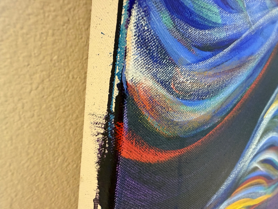 Gerrit Greve (1948-2024, Cardiff by the Sea, CA) Original Acrylic Mixed-Media Sand Painting On Canvas Untitled 2016 Signed Verso 60 X 36 Estimate $2,200 - $2,700 [Photo 5]