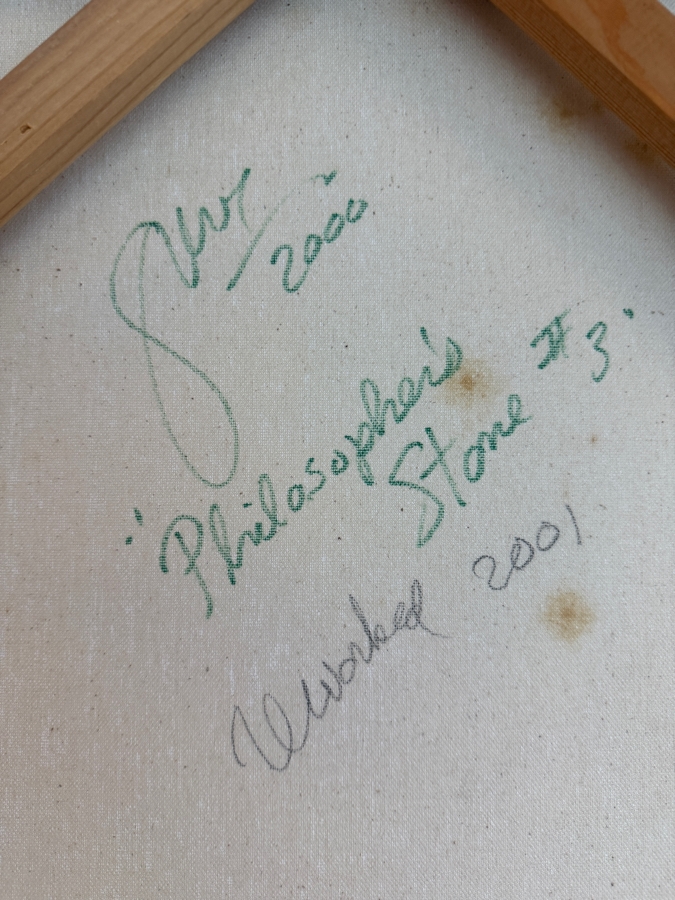 Gerrit Greve (1948-2024, Cardiff by the Sea, CA) Original Acrylic Painting On Canvas Titled 'Philosopher's Stone #3' 2000/2001 Signed Verso 36 X 60 Estimate $2,200 - $2,700 [Photo 7]