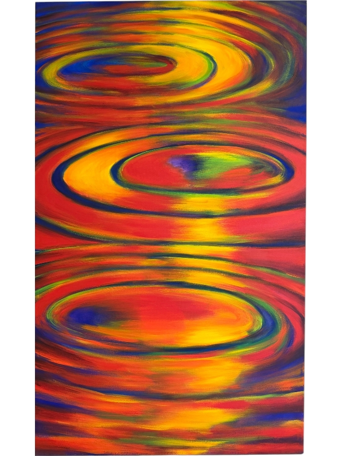 Gerrit Greve (1948-2024, Cardiff by the Sea, CA) Original Acrylic Painting On Canvas Titled 'Philosopher's Stone #3' 2000/2001 Signed Verso 36 X 60 Estimate $2,200 - $2,700 [Photo 1]