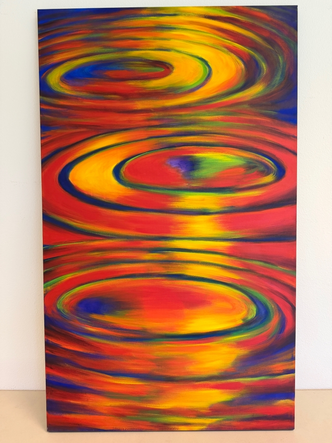 Gerrit Greve (1948-2024, Cardiff by the Sea, CA) Original Acrylic Painting On Canvas Titled 'Philosopher's Stone #3' 2000/2001 Signed Verso 36 X 60 Estimate $2,200 - $2,700 [Photo 2]