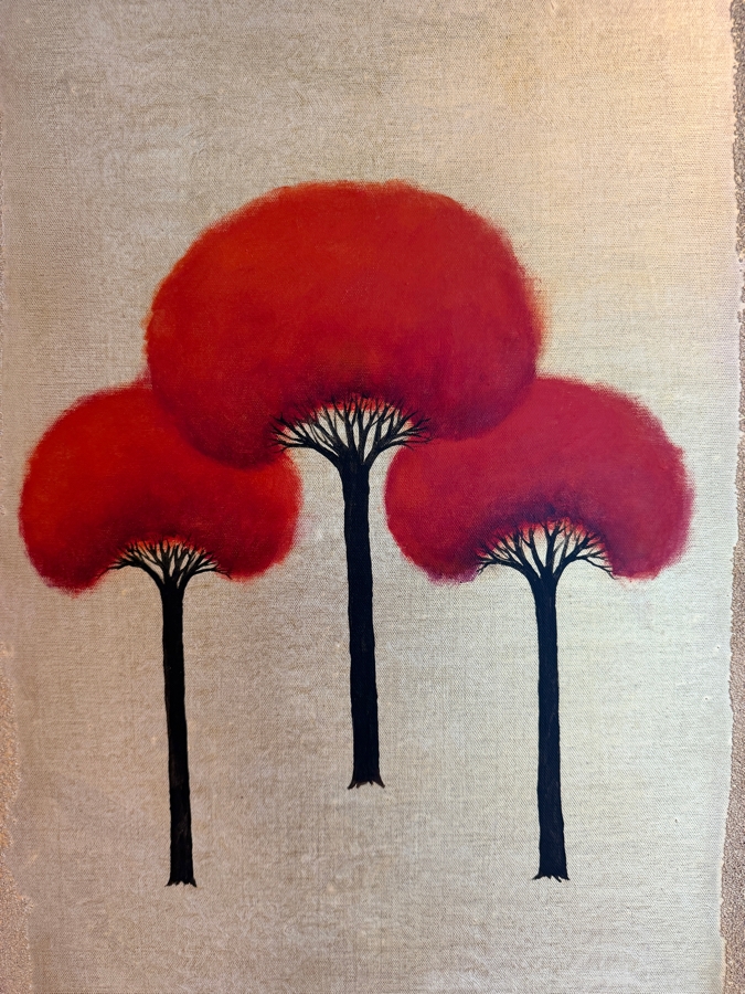 Gerrit Greve (1948-2024, Cardiff by the Sea, CA) Original Acrylic Mixed-Media Sand Painting On Canvas Untitled Icon 2015 Signed Verso 40 X 60 Estimate $2,400 - $3,000 [Photo 4]