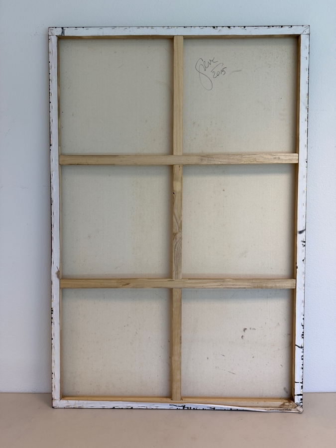 Gerrit Greve (1948-2024, Cardiff by the Sea, CA) Original Acrylic Mixed-Media Sand Painting On Canvas Untitled Icon 2015 Signed Verso 40 X 60 Estimate $2,400 - $3,000 [Photo 8]