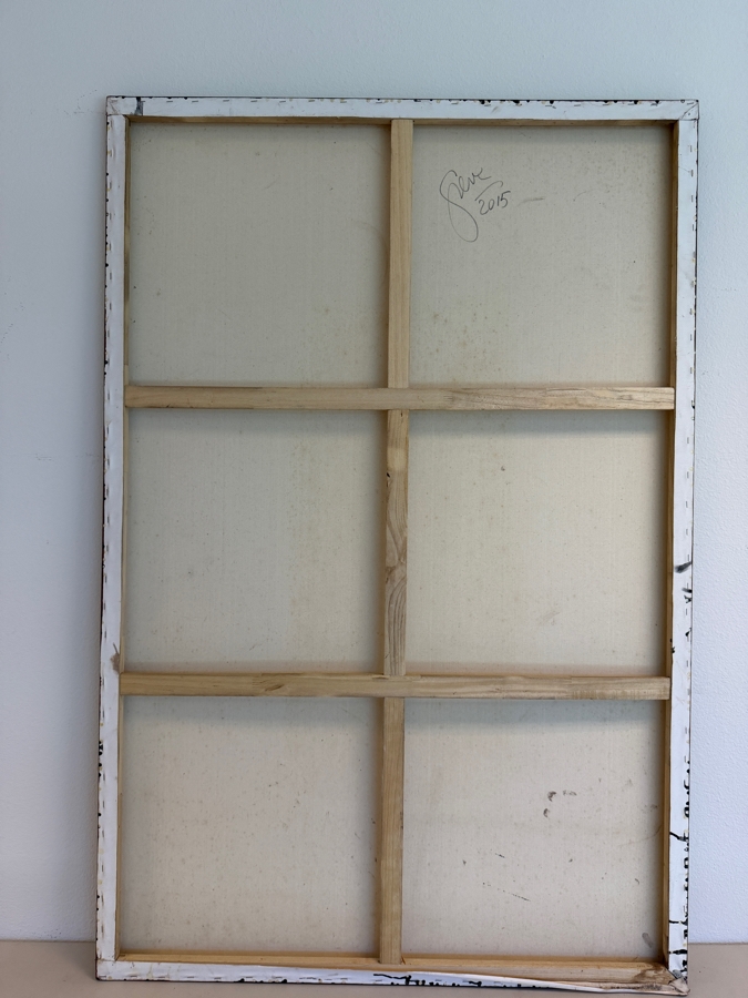 Gerrit Greve (1948-2024, Cardiff by the Sea, CA) Original Acrylic Mixed-Media Sand Painting On Canvas Untitled Icon 2015 Signed Verso 40 X 60 Estimate $2,400 - $3,000 [Photo 7]