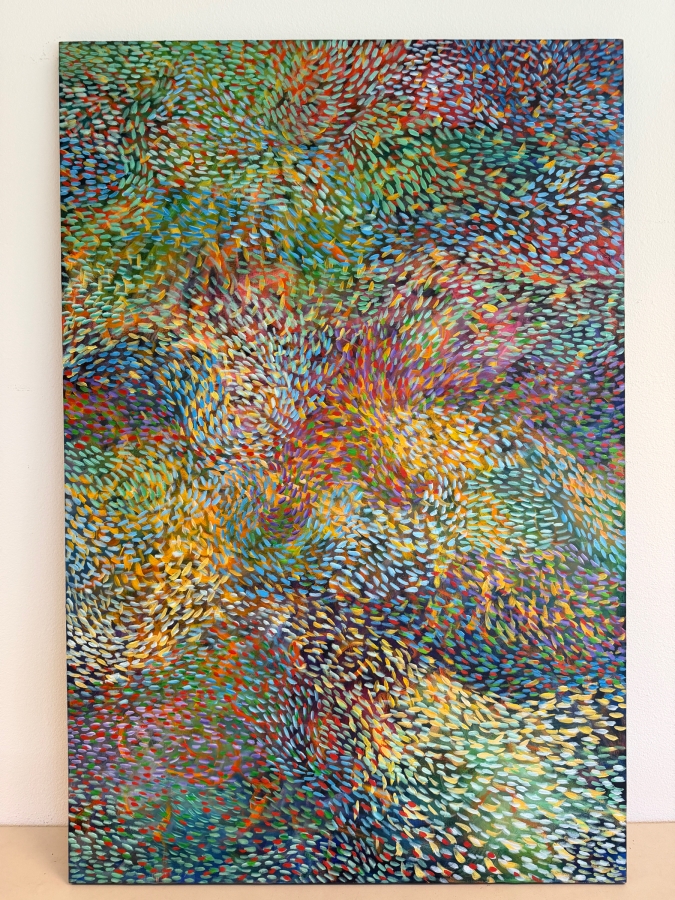 Gerrit Greve (1948-2024, Cardiff by the Sea, CA) Original Acrylic Painting On Canvas Titled 'Amazing Underwater' 1997 Signed Verso 40 X 60 Estimate $2,400 - $3,000 [Photo 2]